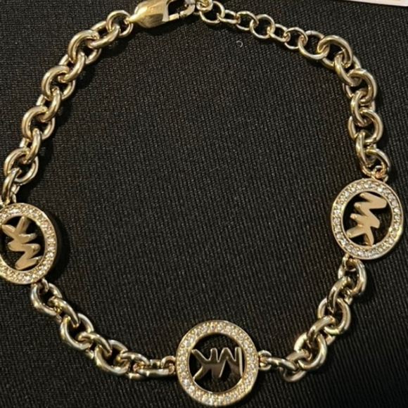 MICHAEL KORS BRACELET WITH RHINESTONES SIGNATURE LOGO - Picture 3 of 3
